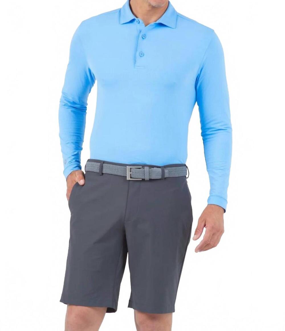 NEW IBKUL long sleeve polo in periwinkle